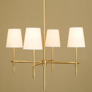 Gold Chandelier with Shades Traditional