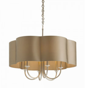 Gold shaded chandelier