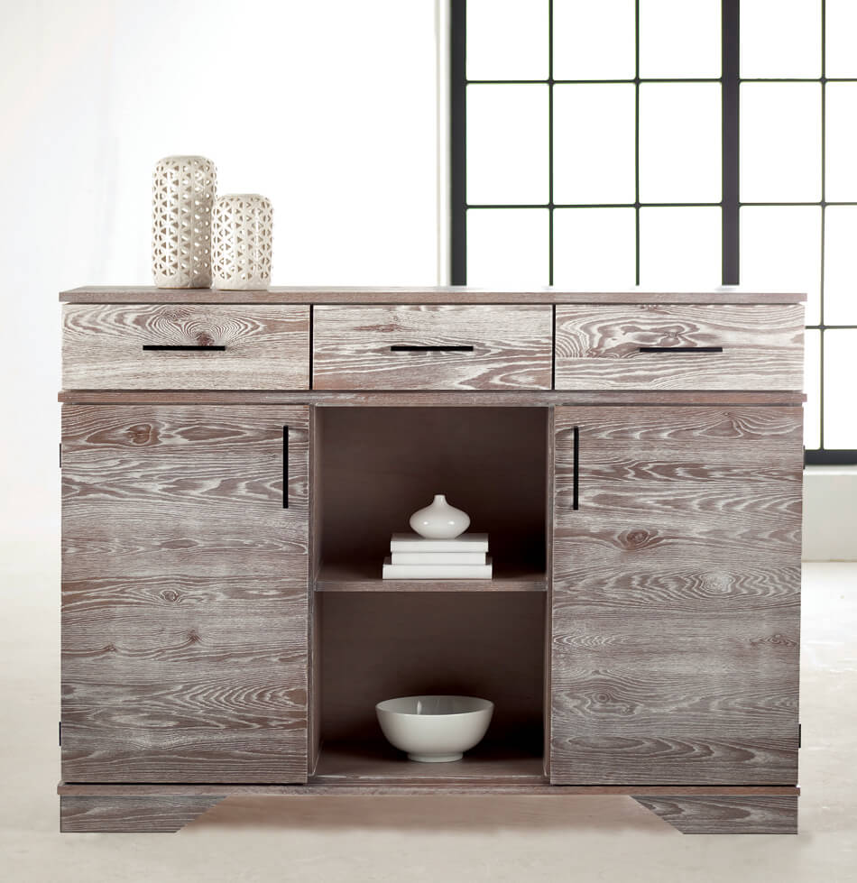 South End Collection Buffet in Cafe Oak Finish