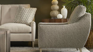 Gray chair and sofa