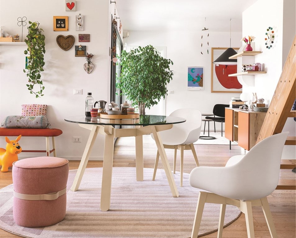Dining Room Design Trend New Naturals - Peeno Round Dining Table