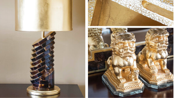 gold lamps and accessories
