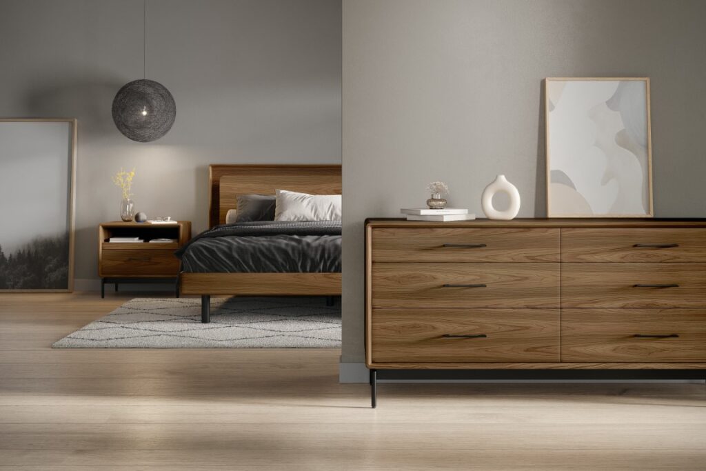 LINQ bedroom furniture bed and chest
